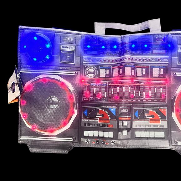 Retro Light Up Boombox Costume for Adults Youth Foam-Backed - Picture 7 of 8